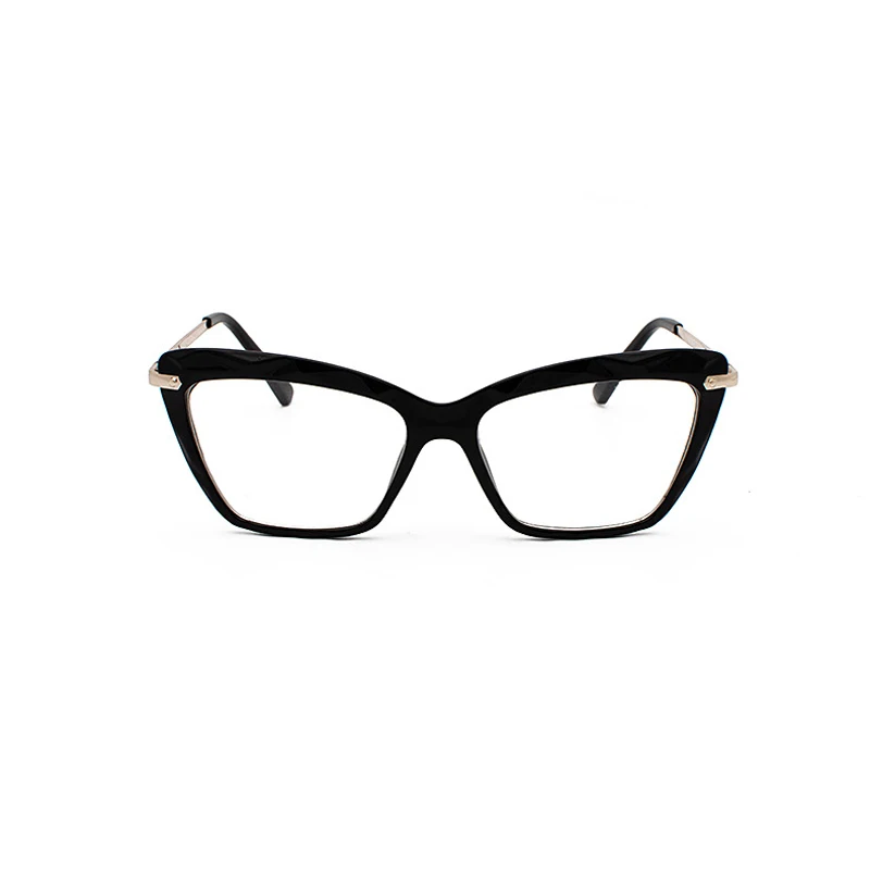 Seemfly Модные леопардовые печатные очки оправа Смола металлическая рама бабочка плоское зеркало Мужские Женские очки с ободковой оправой унисекс