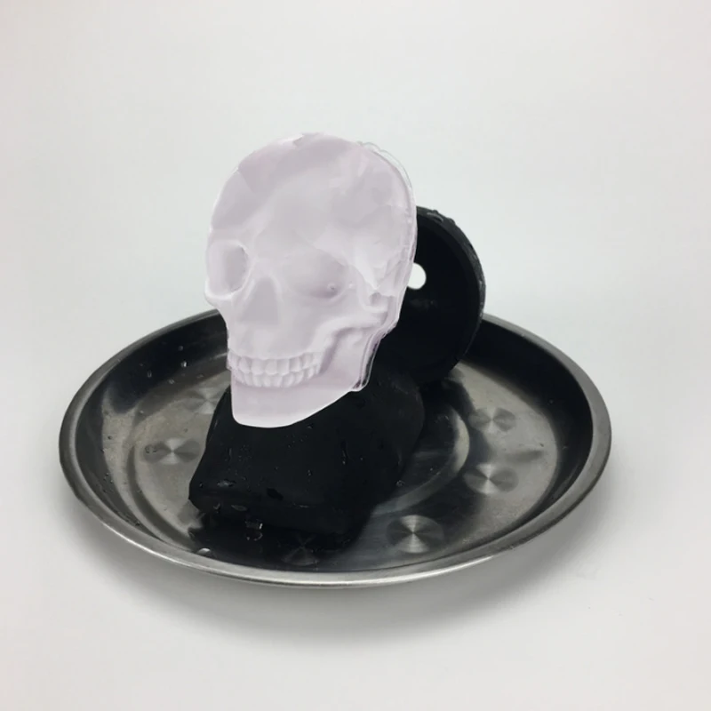 

New Big Skull Shape 3D Ice Cube Mold Maker Bar Party Silicone Trays Chocolate Mould with Funnel