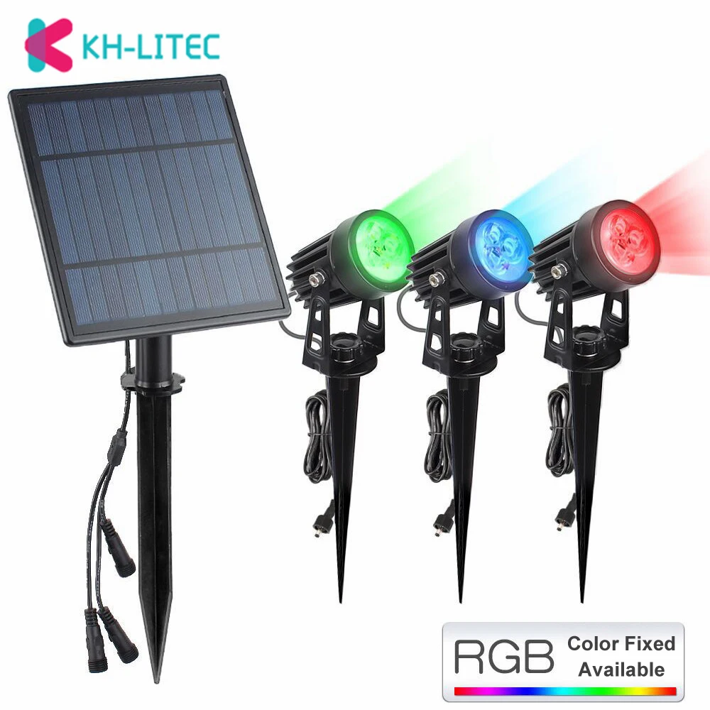 5 Вт RGB Солнечные прожекторы солнечные светильники IP65 водонепроницаемые Меняющие