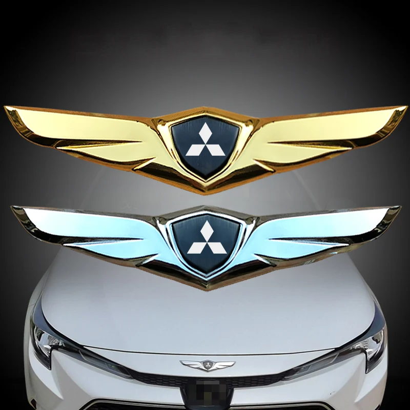 

Car Front Hood Emblem Chromed Badge Sticker for Mitsubishi Lancer 9 ASX L200 Colt Pajero Outlander Eclipse Exterior Accessories