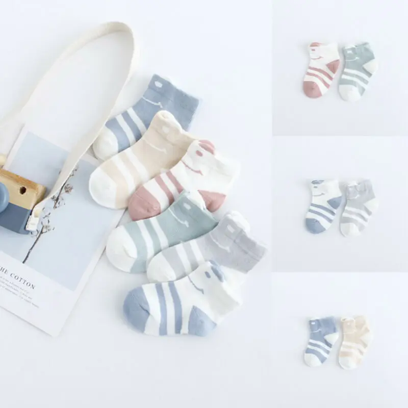 Brand New Baby Boy Girl Kids Stripe Lovely Cotton Ankle Casual Cute School Socks Autumn 2 Pieces Set Fashion 2019 | Детская одежда и