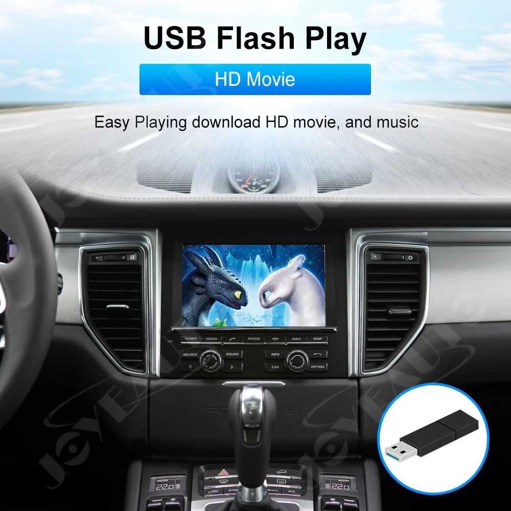 저렴한 JOYEAUTO-무선 애플 카플레이 모듈, 안드로이드 오토 2010-2016, 포르쉐 마칸 PCM3.1, 카 플레이 스테레오 멀티미디어 DVD 플레이어 박스