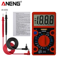 aneng an8206 lcd large screen digital multimeter mini display wave output ampere voltage ohm tester overload protection