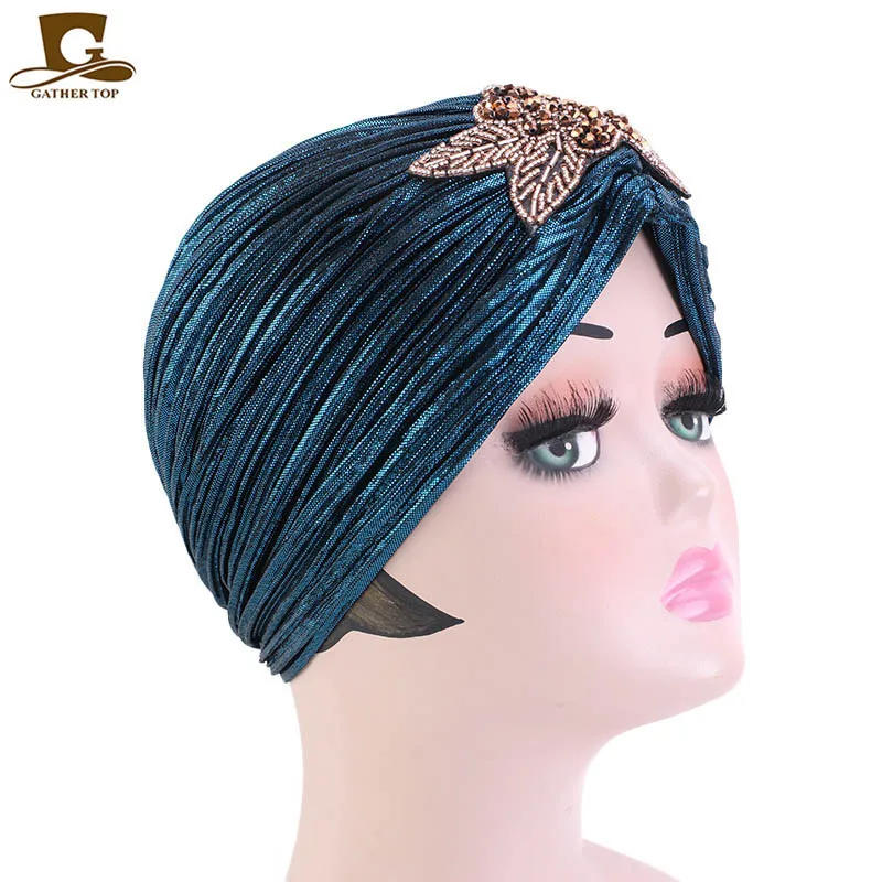 Бронзировать раза Индия Кепки свадебные туфли невесты тюрбан в стиле ретро