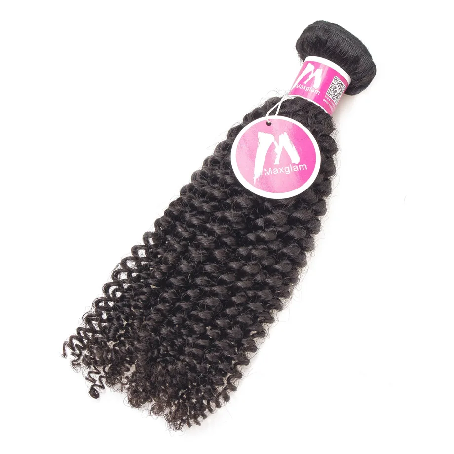 Maxglam перуанские Виргинские Волосы Кудрявые кудрявые необработанные натуральные