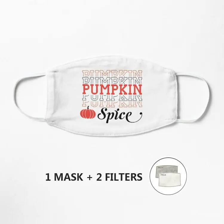 

Маска с тыквой и специями маска для половины лица многоразовая Защитная Пылезащитная Антибактериальная маска