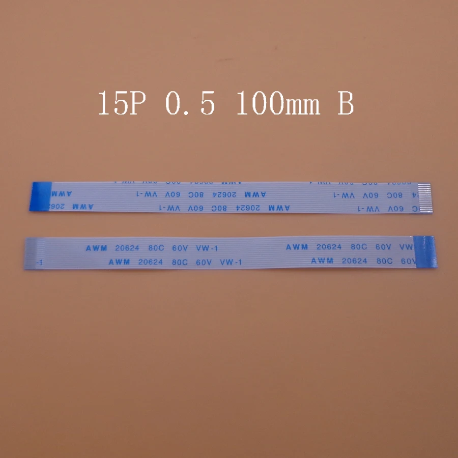 

20 шт. новый тип B 10 см 100 мм FFC FPC 15pin 0,5 шаг плоская лента гибкий кабель 15 шпильки 20624 AWM 80C 60 в Кнопка питания