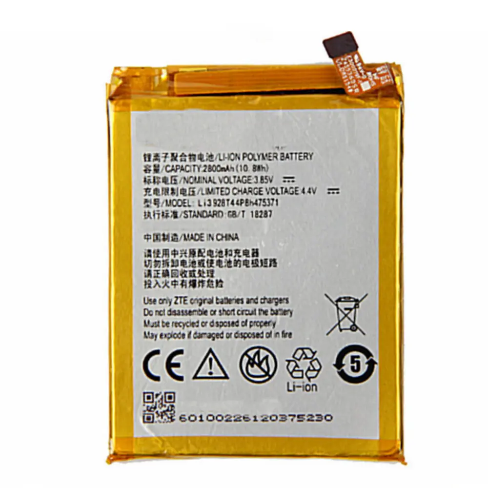 Сменный аккумулятор Li3928T44p8h475371 2800 мАч оригинальный размер для ZTE Blade V8 Mini