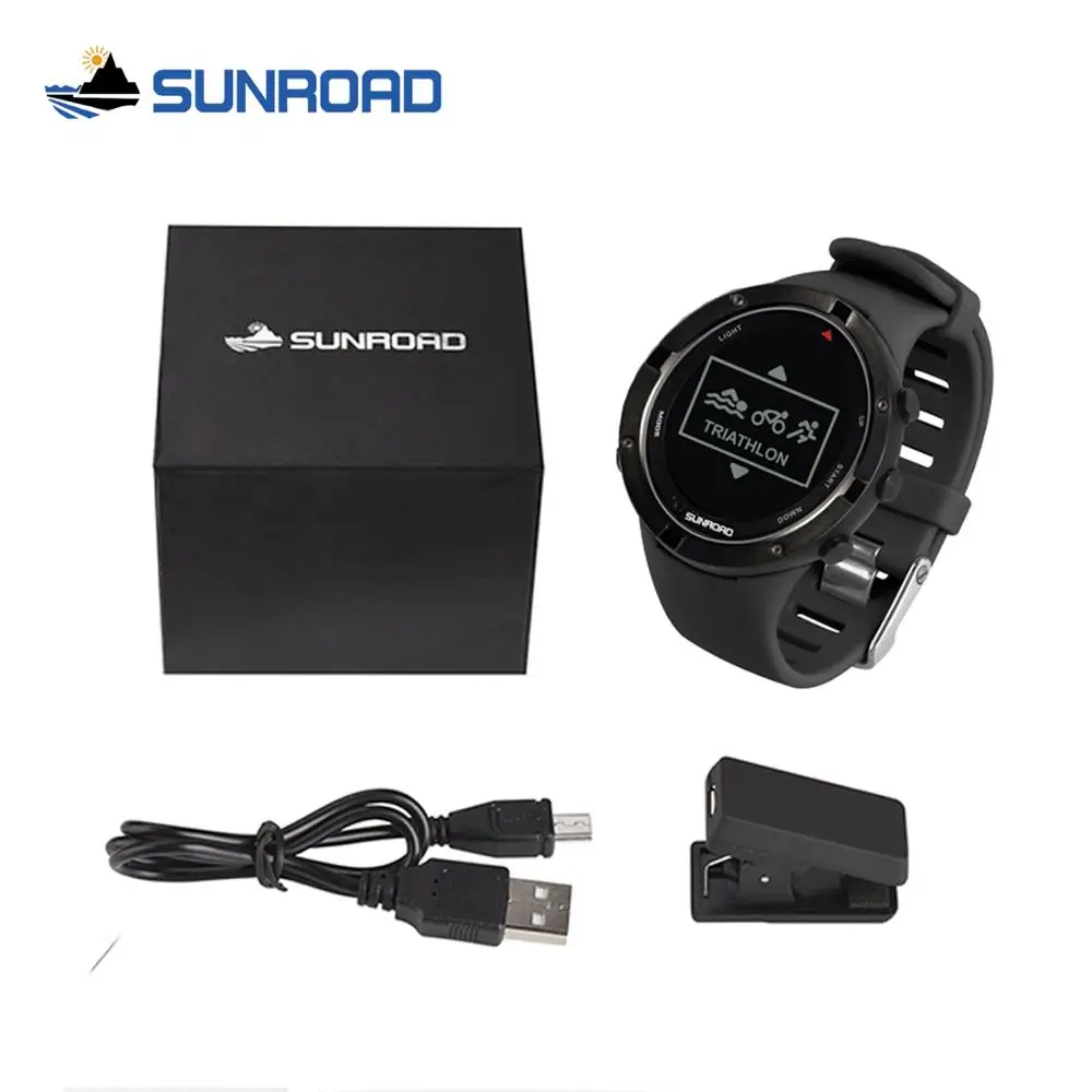 Часы мужские SUNROAD цифровые спортивные с GPS пульсометром альтиметром компасом