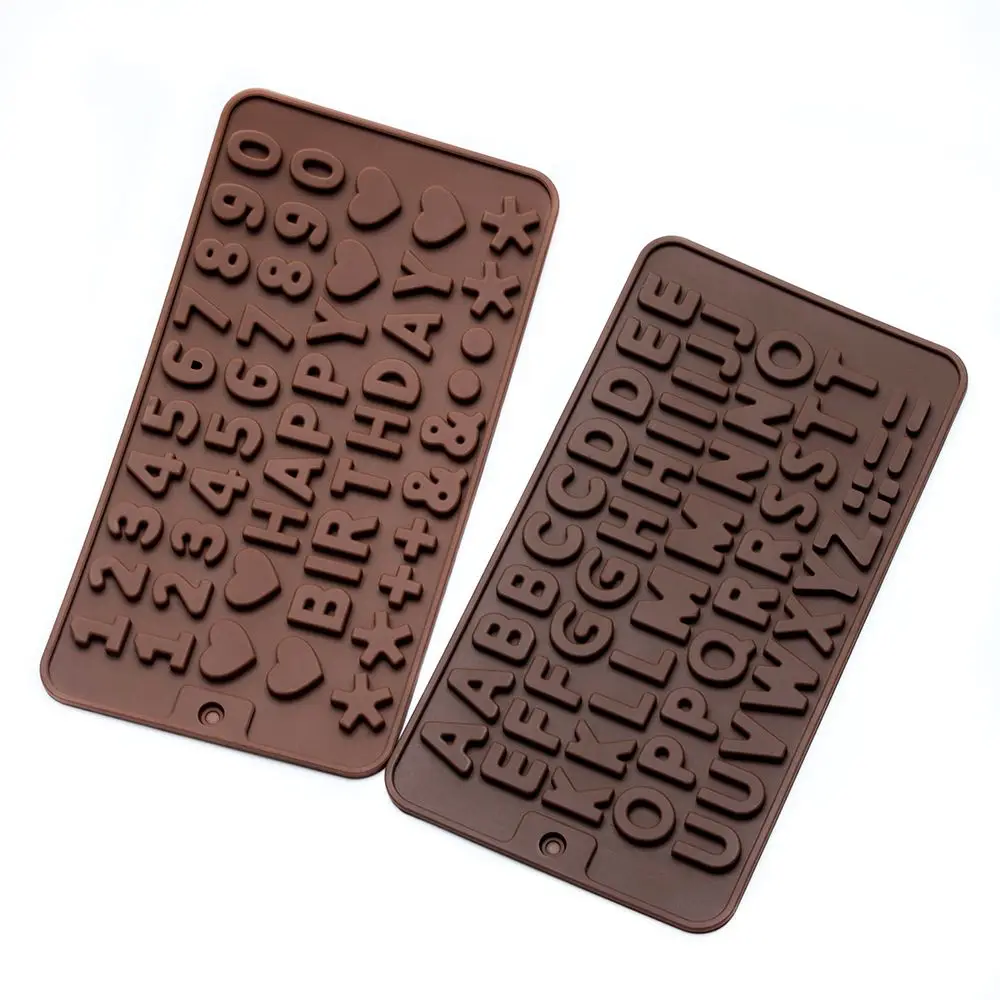 

1PC Cake Decorating Tools Silicone Chocolate Mold Letter and Number Fondant Molds Cookies Bakeware Tools Stencil Tools Moulds