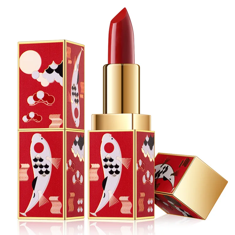 

New Forbidden City Antiquity Chinese Style Lipstick Sauvignon Blanc Moisturizing Waterproof Lucky Lipstick Cosmetic Matte Makeup