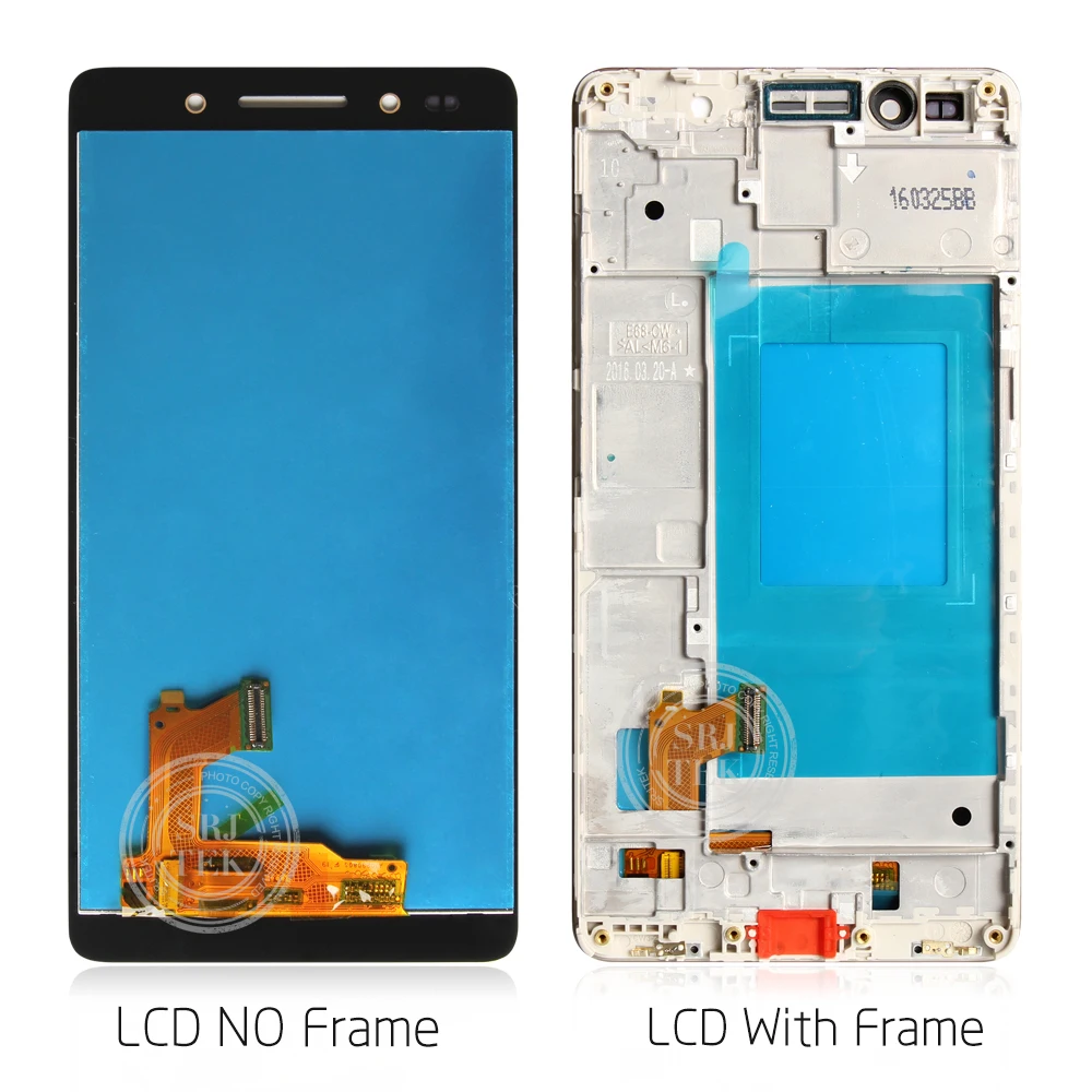 + Класс 5 2 "IPS жк дисплей для HUAWEI Honor 7 с цифрователем сенсорного вода и рамкой