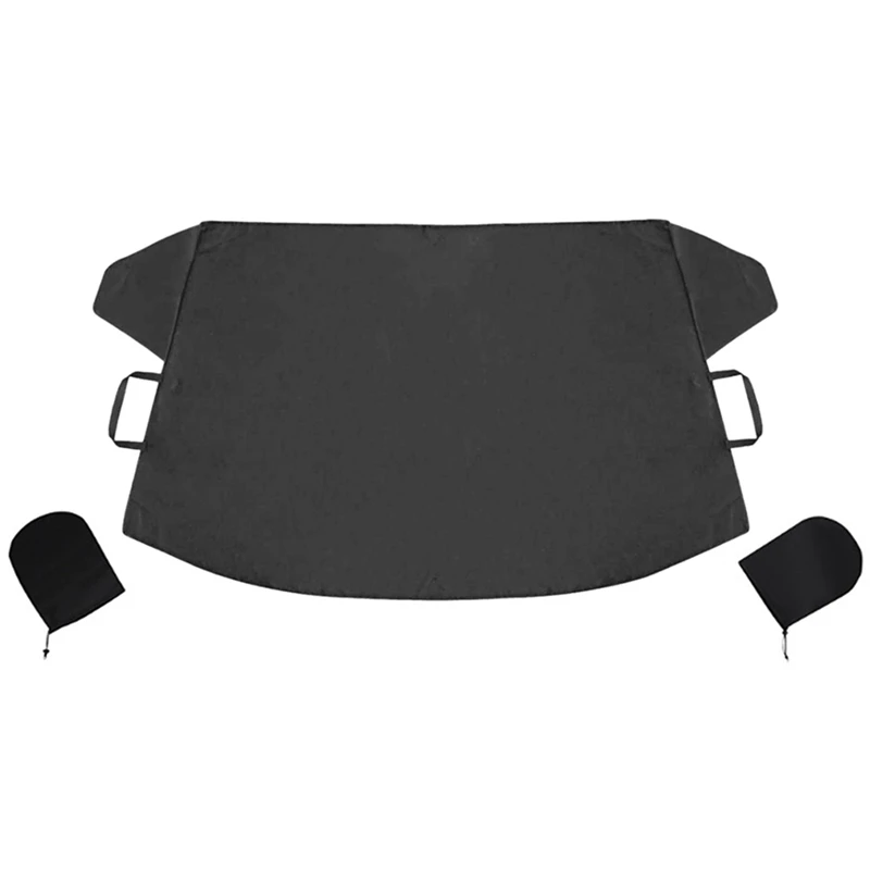 

Автомобильный Снежный чехол на лобовое стекло с боковыми зеркальными крышками для автомобилей, грузовиков и внедорожников, защитный козыр...