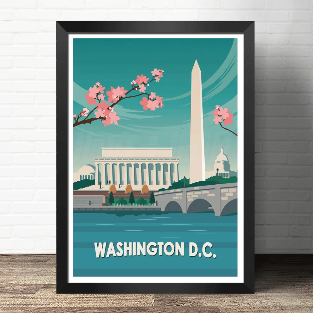 Южная Корея Япония Европа Париж картины для путешествий винтажные настенные