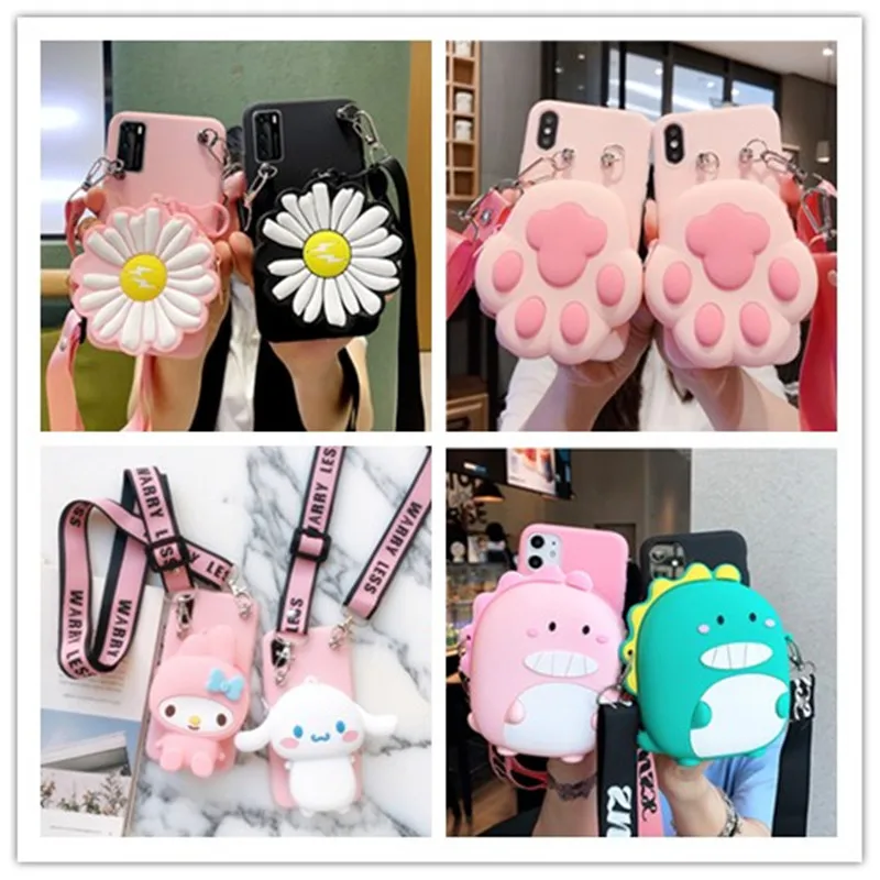 Ляньярд 3D Милый Картонный кошелек для телефона для Huawei Nova 4 4e 3 3e 3i 2i 2 Lite P Smart Plus 2019 Z Мини Мягкий чехол.