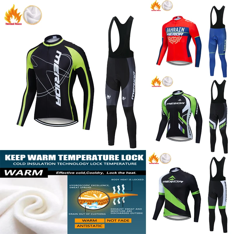 

Комплект велосипедной одежды, профессиональная команда 2020, мужской зимний теплый флисовый комплект велосипедной одежды, велосипедная одеж...