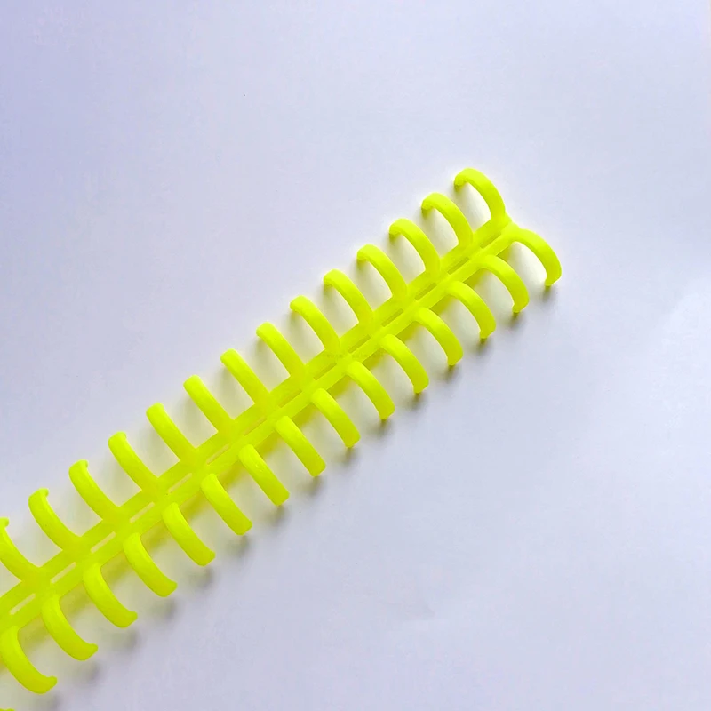 25 hole 12mm yellow 12 мм пластиковый скоросшиватель для бумаг 25 отверстий россыпью листьев Связывание кольцо ручной работы катушки блокнот спиральная печать полосы Бар резка офисная поставка - Цвет: 25 hole 12mm yellow