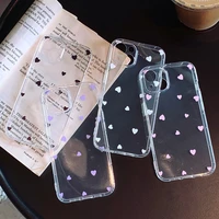 full screen small love cute cartoon case for iphone11 13 12 pro max xs xr 8plus anti drop sleeve transparent silicone soft shell