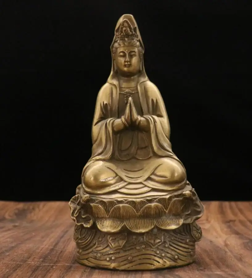 

Archaize Brass sit lotus Guanyin bodhisattva Buddha consecrate Buddha decoration crafts statue