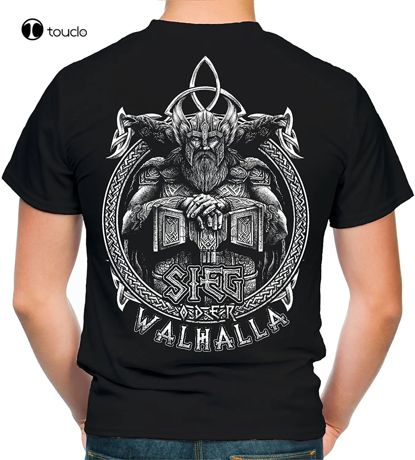 

Victory Or Walhalla Men'S T-Shirt Odin Viking Valhalla Gift Tee Shirt Custom Aldult Teen Unisex Digital Printing Tee Shirt