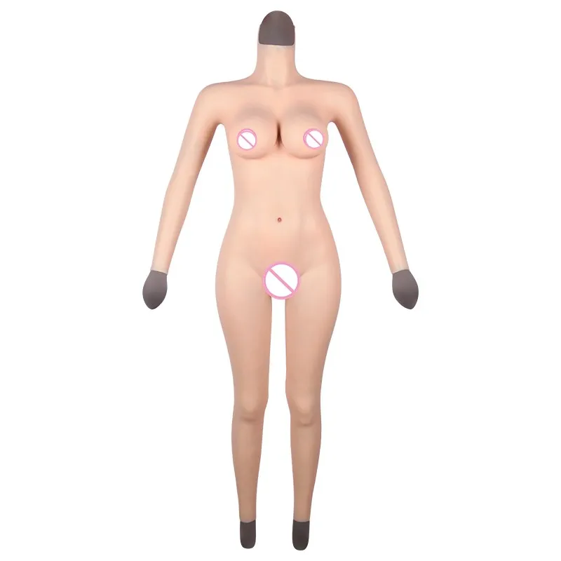 Эластичное боди из хлопка и силикона силиконовая грудь реалистичной формы