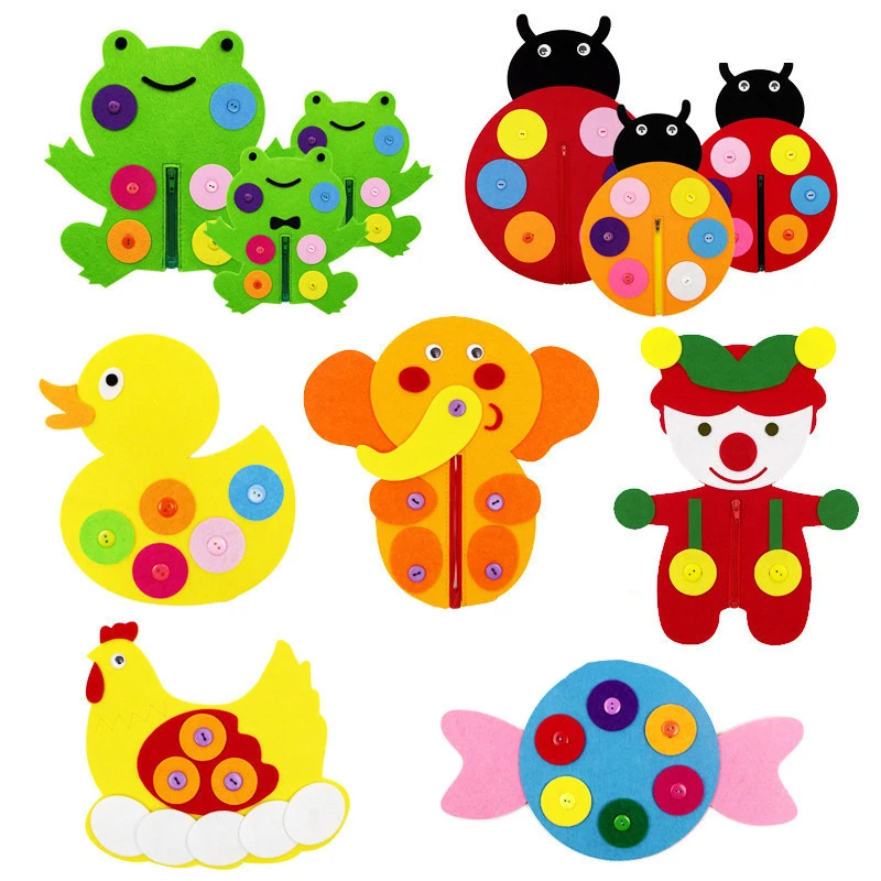 

Zipper Button Teaching Kindergarten Manual Diy Weave Cloth Early Learning Education Handmade Toys Montessori Teaching Math Toys