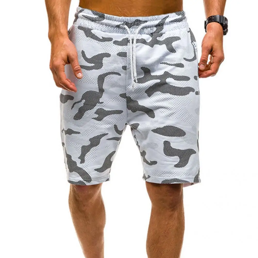 

Thin Comfortable Zipper Pockets Drawstring Cargo Shorts for Training