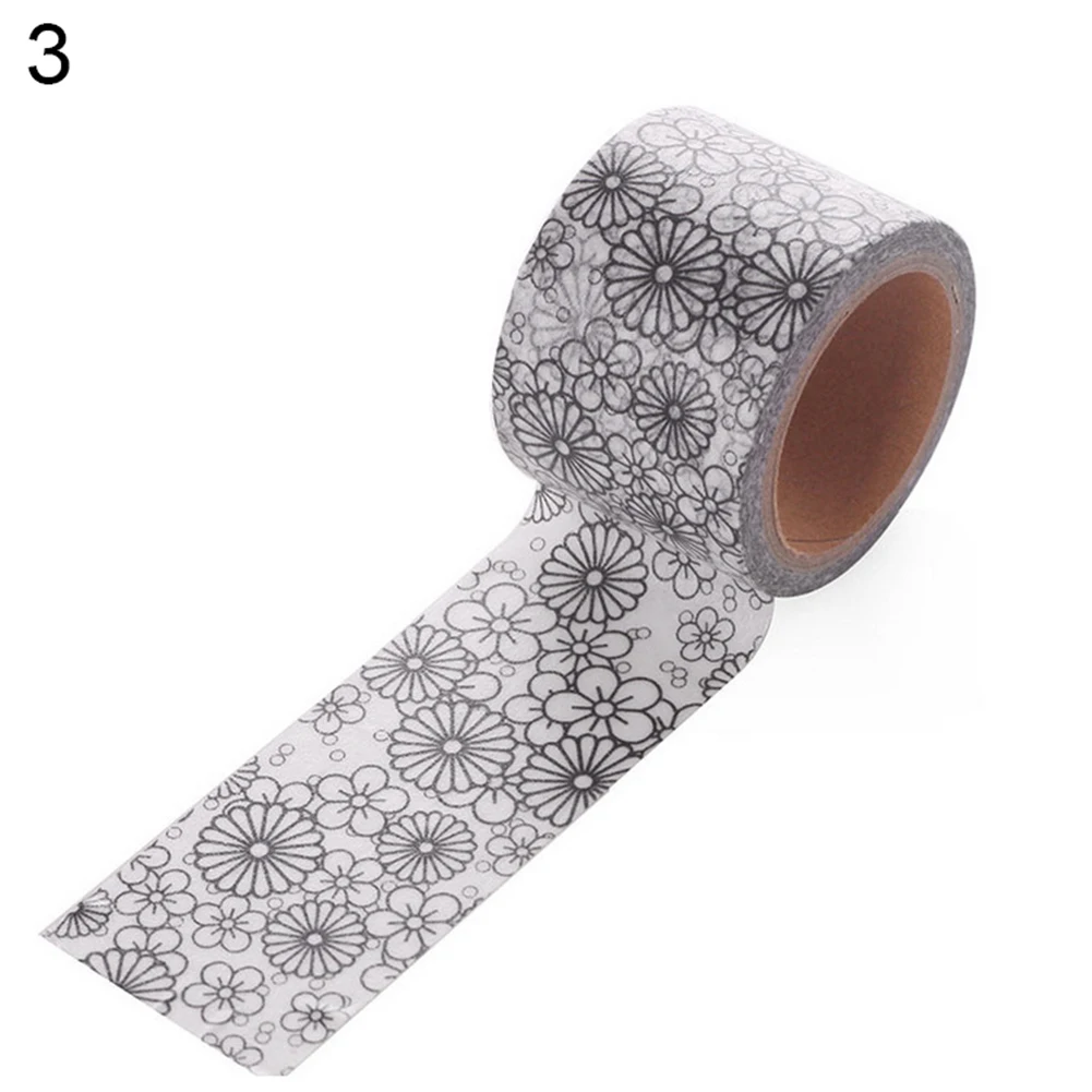 Японский милый каваи красочные цветы Маскировка листьев васи лента декоративная