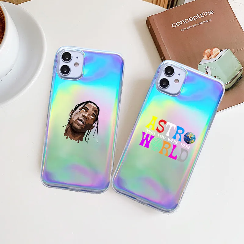 GYKZ Модный чехол для телефона Travis Scott Astroworld iPhone X SE 2020 11 Pro XS MAX 7 XR 6 8Plus лазерная карта