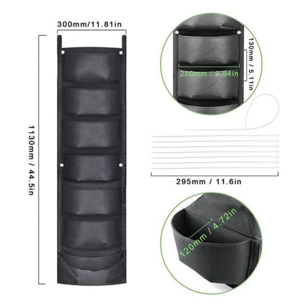 7 отделений настенная сумка для выращивания растений 100 х30 см | Дом и сад