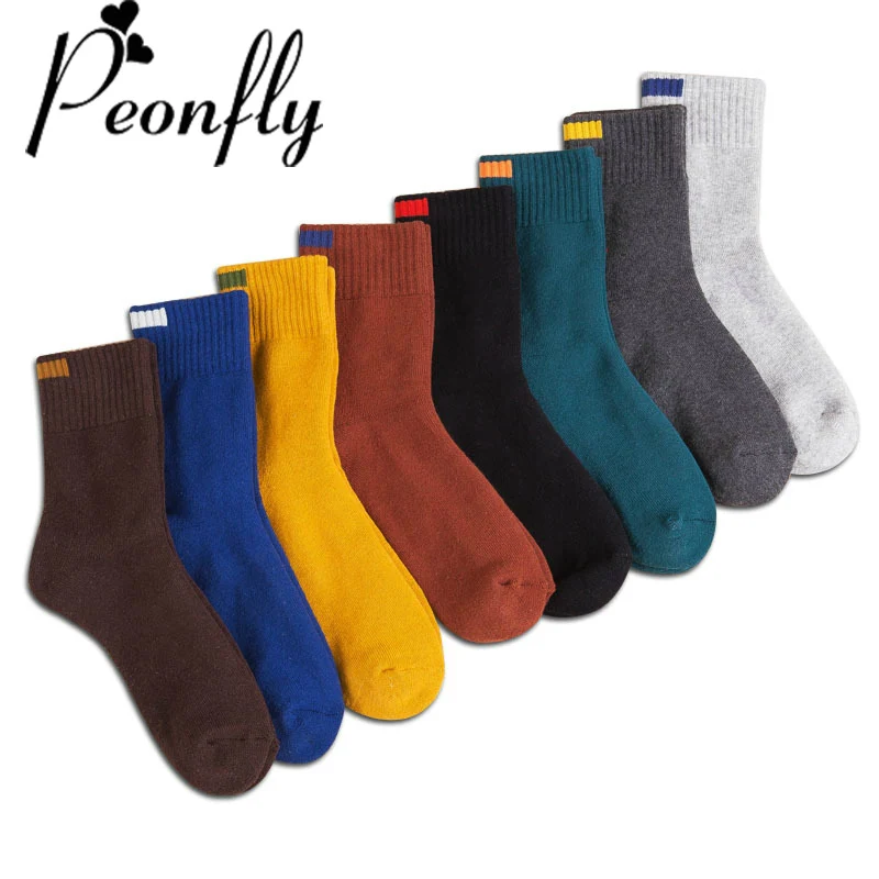 

Peonfly Classical Fashion Men Compression Short Solid Color Business Dress Casual Breathable Cotton Socks 8 Colors