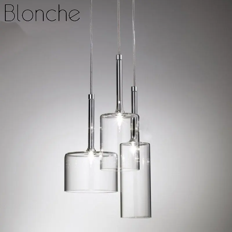Современный простой стеклянный подвесной светильник комнатная Подвесная лампа