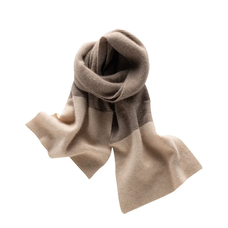 Naizaiga 100% cashmere beige brown patchwork warm thicken Women Shawl Female Wraps scarves ML11 |