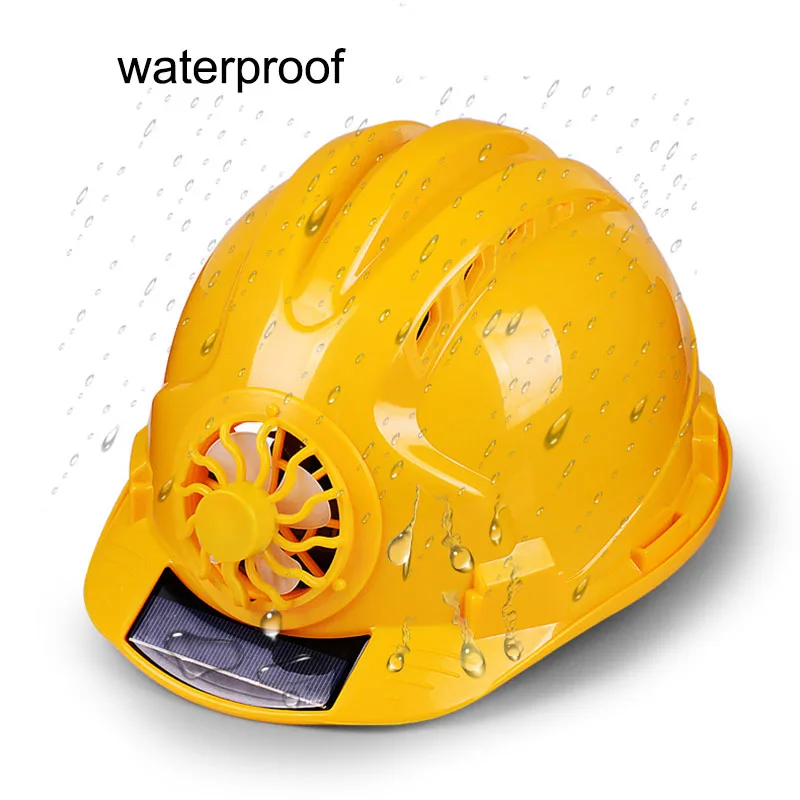 Solar Power Fan Helmet Outdoor Working Safety Hard Hat Construction Workplace ABS material Protective Cap Powered by Panel |