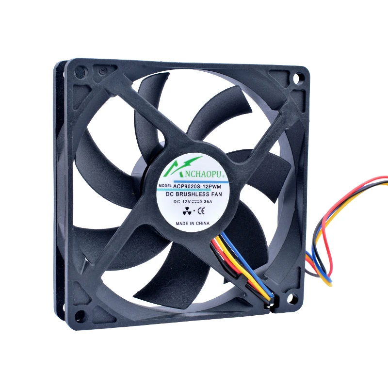 ACP-9020S-12PWM 9 см 92 мм вентилятор 92x92x20 мм 12 В постоянного тока 3000 а 4 контакта об/мин Осевой поток вентилятор охлаждения для процессора шасси