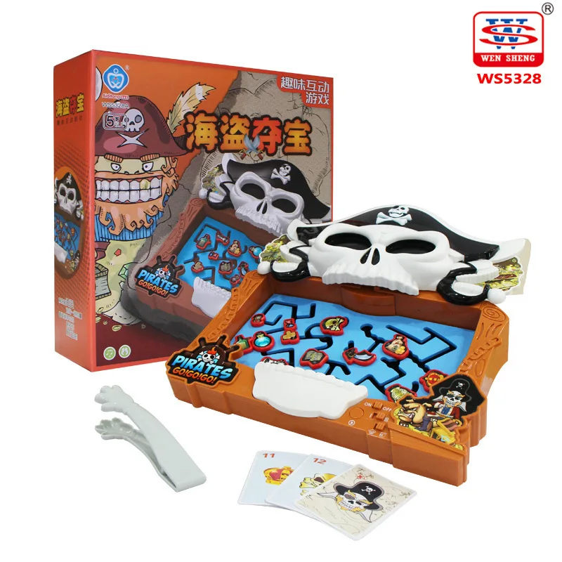 

New Pirate Treasure Hunting Skull Captain Treasure Electric Beware of Vicious Dogs Biting Hands Decompressing Tricky Toy Gifts