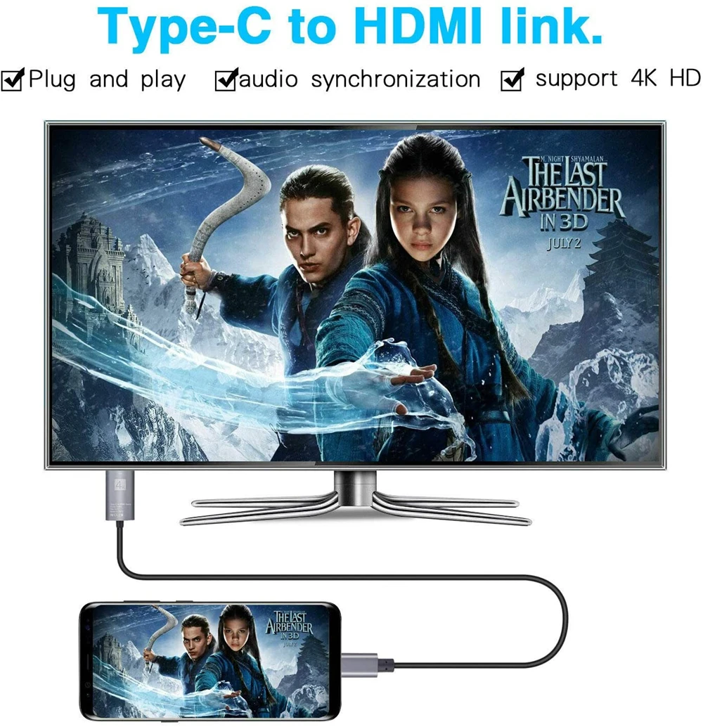 Кабель-преобразователь usb-c на HDMI 4K 60 Гц USB 3 1 Thunderbolt | Электроника