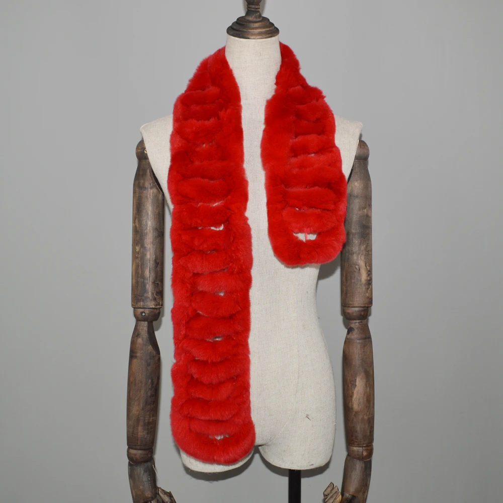 Женский шарф из натурального меха кролика Рекс мягкий 2020 шарфы кроличьего оптом