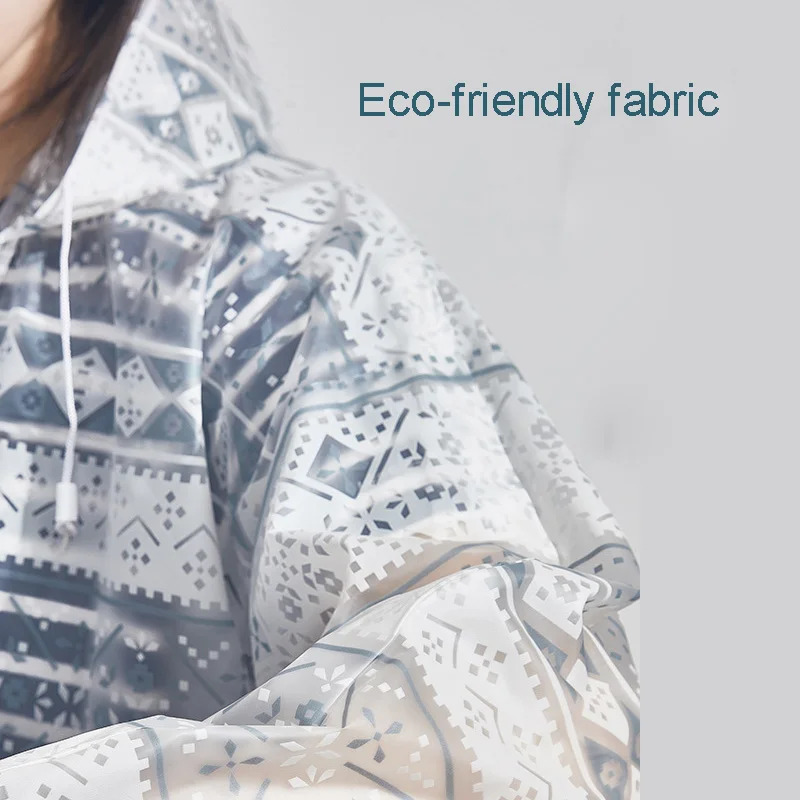 Женская и мужская водонепроницаемая куртка из прозрачного материала EVA плащ с