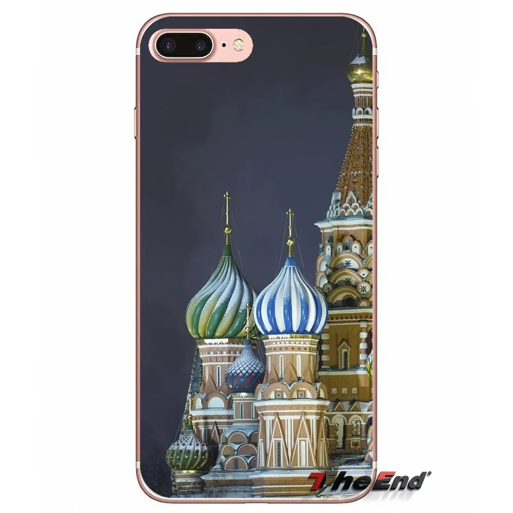 Кремль Москва Россия для Apple IPhone X 4 4S 5 5S SE 5C 6 6s 7 8 плюс Plus 6S iphone 8plus мягкие прозрачные