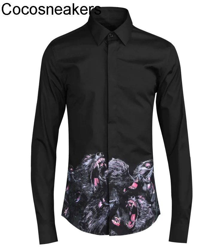 

NewHoutouqun direct jet digital printing autumn fashion men's shirt