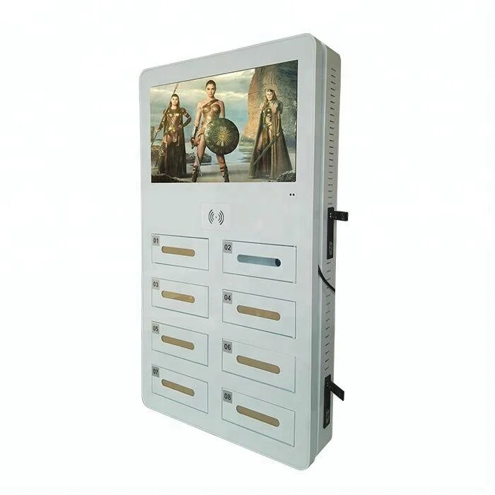

advertising player with mobile phone charger For cell phone/for mobile phone wall-mounted smart charging kiosk