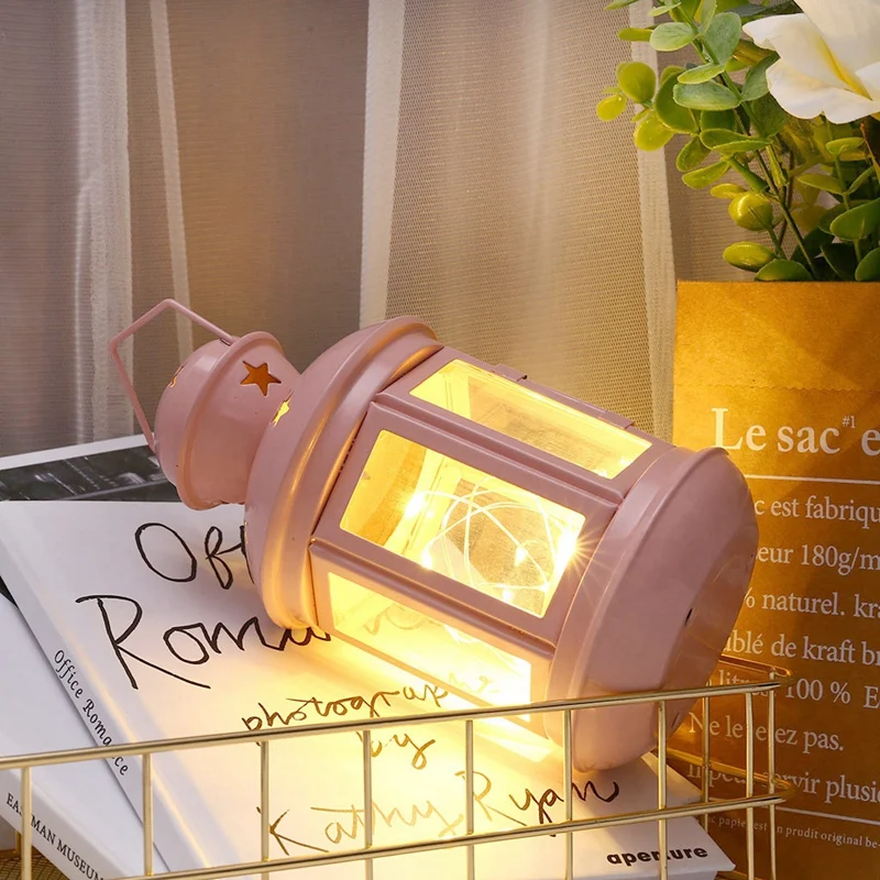 Retro Iron Star Candlestick European Romantic Wedding Candle Holder Lantern Pink Decor | Дом и сад