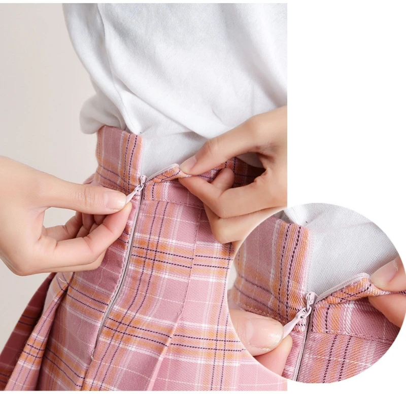 Летняя короткая юбка в стиле Харадзюку плиссированная школьная форма с высокой