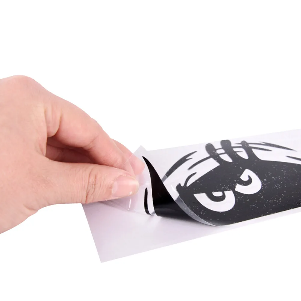 Черно белая виниловая наклейка с изображением монстра на стены автомобиля и