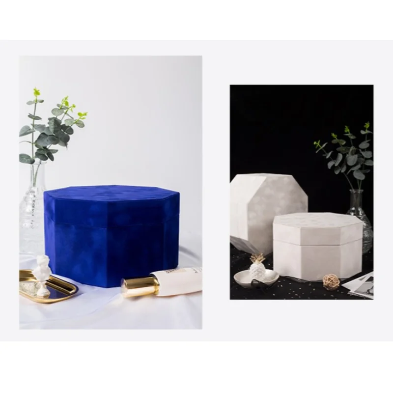 Твердая восьмиугольная коробка фланелеток упаковка цветочного букета