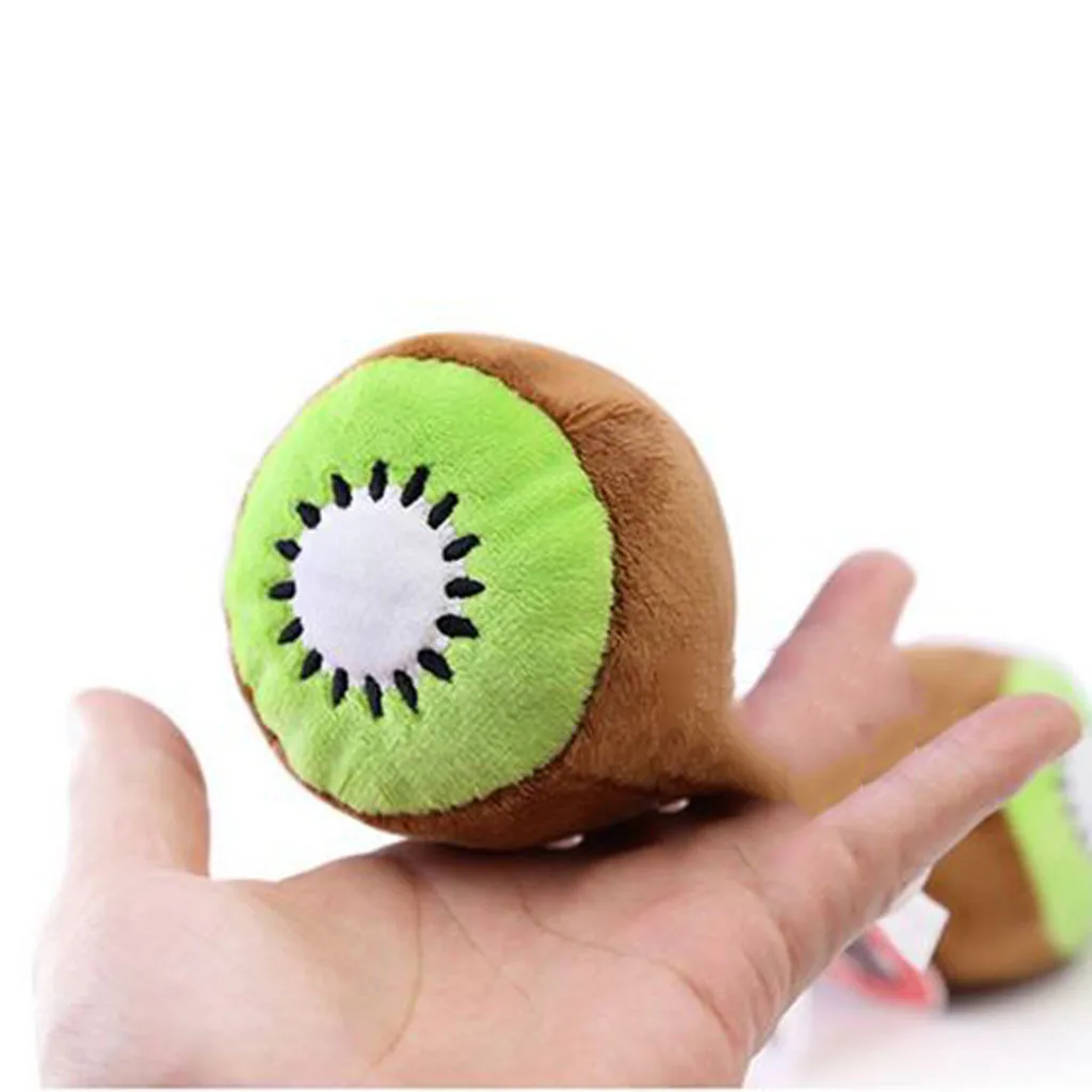 

Cat Dog Plush Toys Cartoon Cute Fruit Food Shape Bite Resistant Squeaky Toy Pet Toy Clean Teeth Toy Pet Interactive Supplie