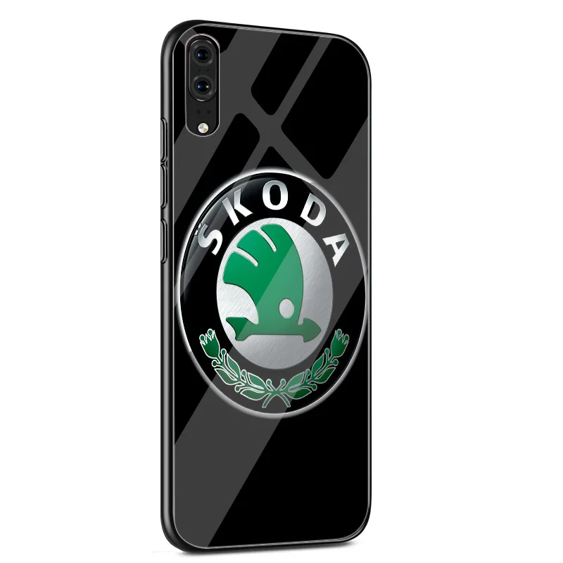 Стекло чехол для телефона для Xiaomi mi 8 9 Lite Red mi Примечание 5 6 7 Pro A1 A2 6A 4X Pocophone F1 Skoda автомобильные брелки с логотипом в виде ракушки - Цвет: G11
