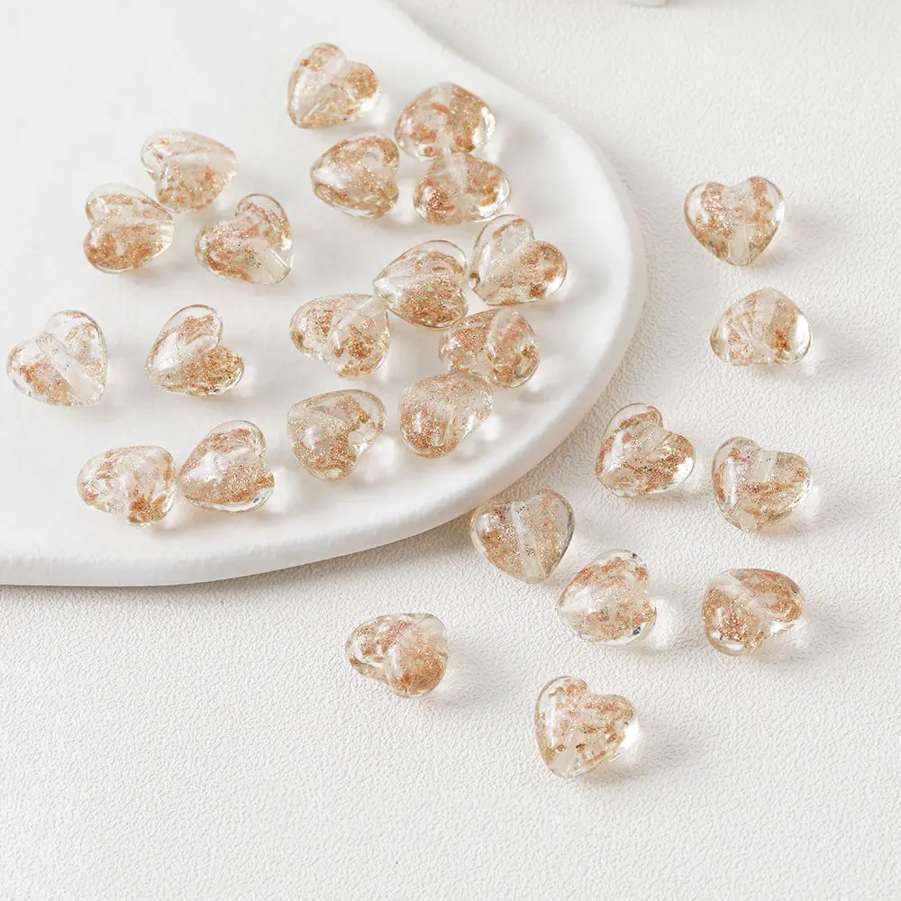 8 шт. стеклянные бусины в форме сердца для изготовления ювелирных изделий - купить