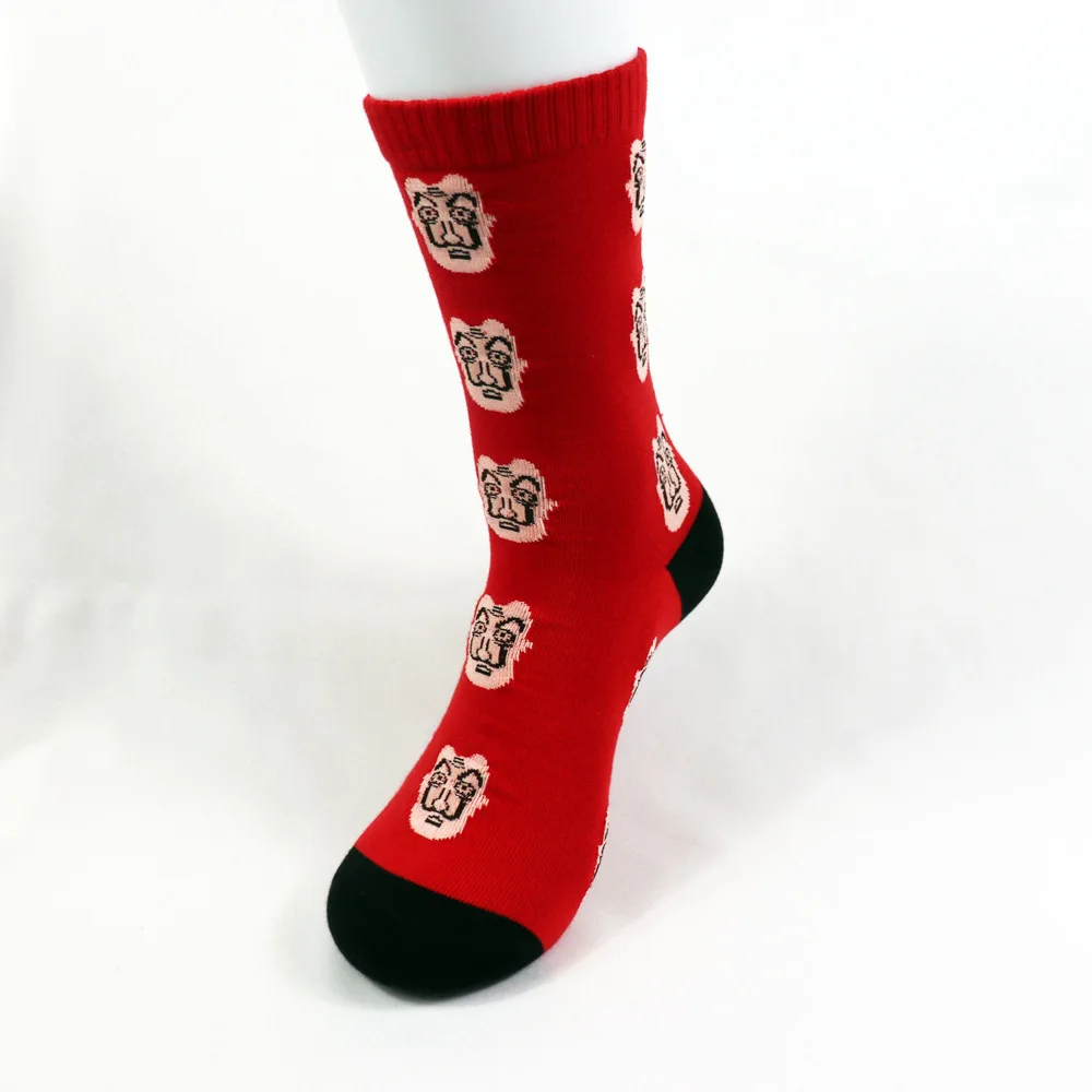 

Хлопковые носки C1262 в стиле аниме для мужчин и женщин, милые повседневные, в стиле хип-хоп, креативные, мягкие, удобные, забавные, новинка для ...